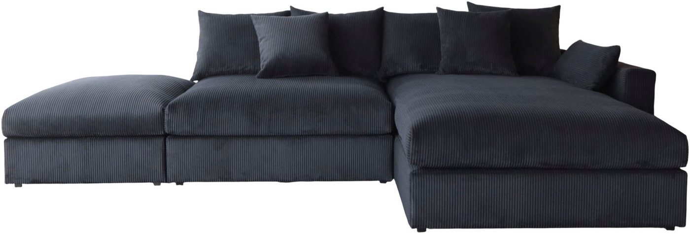 OTTO home Ecksofa Cosy Lounge L-Form, Breite 333 cm, Mega-Sofa mit Cordstoff bezogen, mit Federkern & 4 Zierkissen – Bild 2 von 5