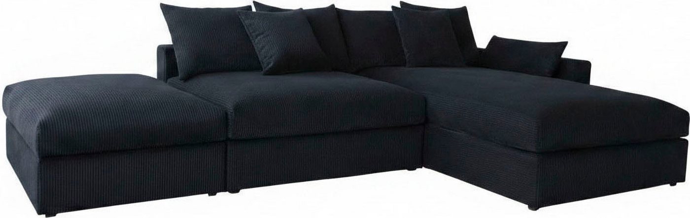 OTTO home Ecksofa Cosy Lounge L-Form, Breite 333 cm, Mega-Sofa mit Cordstoff bezogen, mit Federkern & 4 Zierkissen – Bild 5 von 5