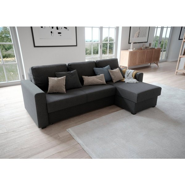OTTO home Ecksofa Dublin L-Form, B: 234cm, in Cord, Schlaffunktion und Bettkasten, Recamiere links oder rechts montierbar