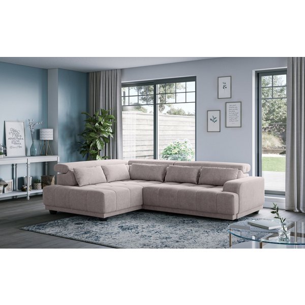 OTTO home Ecksofa Jade L Form, Breite: 270 cm, mit Kopfteilverstellung & Nierenkissen, optional elektr. Sitztiefenverstellung
