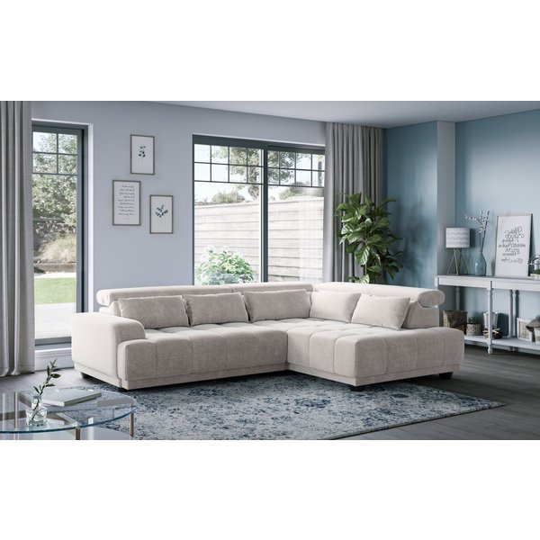 OTTO home Ecksofa Jade L Form, Breite: 270 cm, mit Kopfteilverstellung & Nierenkissen, optional elektr. Sitztiefenverstellung