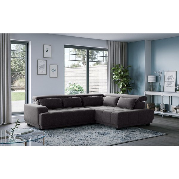 OTTO home Ecksofa Jade L Form, Breite: 270 cm, mit Kopfteilverstellung & Nierenkissen, optional elektr. Sitztiefenverstellung