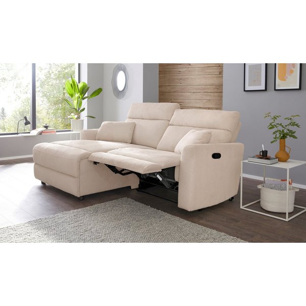 OTTO home Ecksofa JENNA L-Form, 209cm - OTTO. Verlässliche Qualität., manuelle o. elektrische Relaxfunktion, USB A/C, weicher Sitz, Cord.