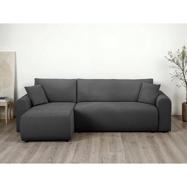 OTTO home Ecksofa JONAA L-Form, 241cm. inkl. Schlaffunktion, weicher Feinstruktur Stoff, Tonnentaschen-Federkern, Bettkasten, Schlafsofa (133/200)