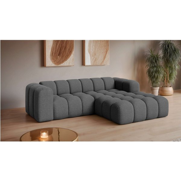 OTTO home Ecksofa KALLIE L-Form, 248 cm - OTTO. Verlässliche Qualität., Bubble Optik, moderne Steppung, hoher Sitzkomfort