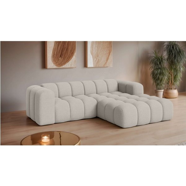 OTTO home Ecksofa KALLIE L-Form, 248 cm - OTTO. Verlässliche Qualität., Bubble Optik, moderne Steppung, hoher Sitzkomfort