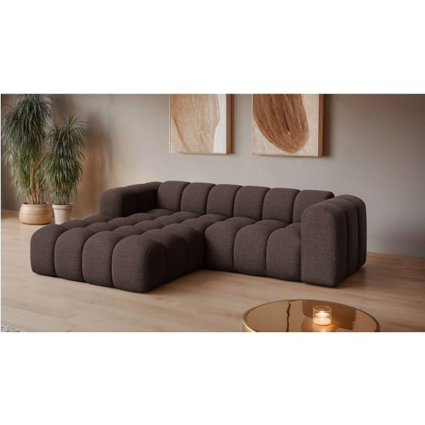 OTTO home Ecksofa KALLIE L-Form, 248 cm - OTTO. Verlässliche Qualität., Bubble Optik, moderne Steppung, hoher Sitzkomfort