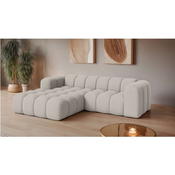 OTTO home Ecksofa KALLIE L-Form, 248 cm - OTTO. Verlässliche Qualität., Bubble Optik, moderne Steppung, hoher Sitzkomfort
