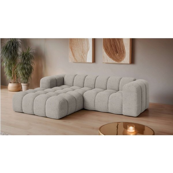 OTTO home Ecksofa KALLIE L-Form, 248 cm - OTTO. Verlässliche Qualität., Bubble Optik, moderne Steppung, hoher Sitzkomfort