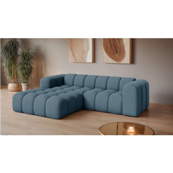 OTTO home Ecksofa KALLIE L-Form, 248 cm - OTTO. Verlässliche Qualität., Bubble Optik, moderne Steppung, hoher Sitzkomfort