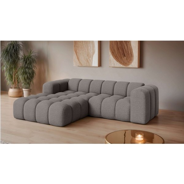 OTTO home Ecksofa KALLIE L-Form, 248 cm - OTTO. Verlässliche Qualität., Bubble Optik, moderne Steppung, hoher Sitzkomfort