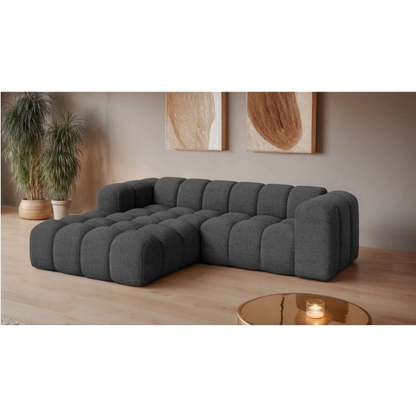 OTTO home Ecksofa KALLIE L-Form, 248 cm - OTTO. Verlässliche Qualität., Bubble Optik, moderne Steppung, hoher Sitzkomfort