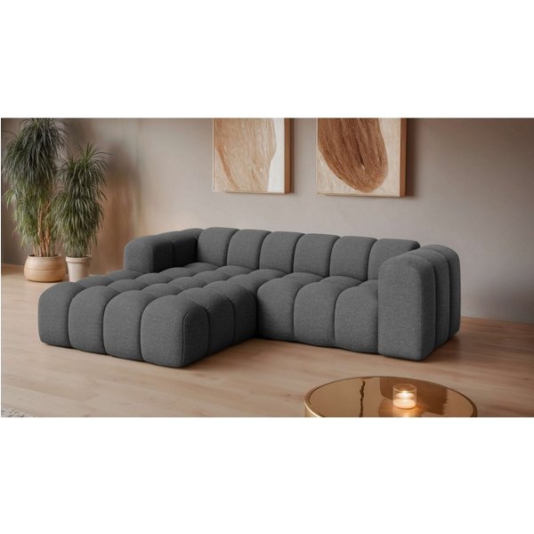 OTTO home Ecksofa KALLIE L-Form, 248 cm - OTTO. Verlässliche Qualität., Bubble Optik, moderne Steppung, hoher Sitzkomfort