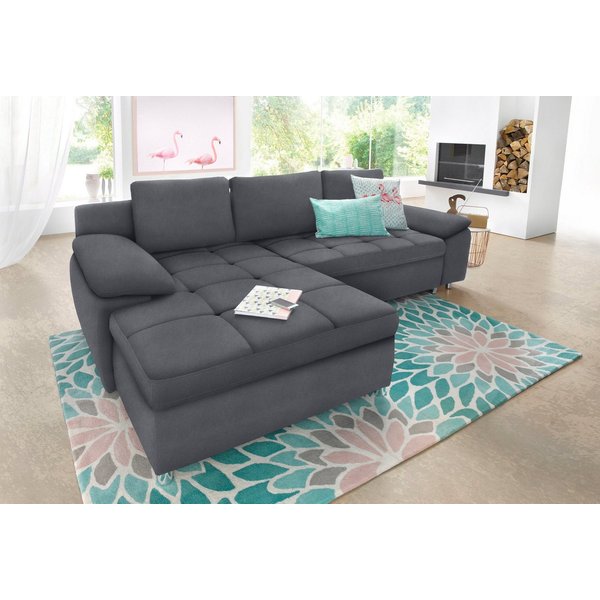 OTTO home Ecksofa Labene, L-Form, B: 270/290 cm, Bettfunktion & Bettkasten wählbar, XL/XXL wählbar, Federkern wählbar, lose Rückenkissen, modernes Design