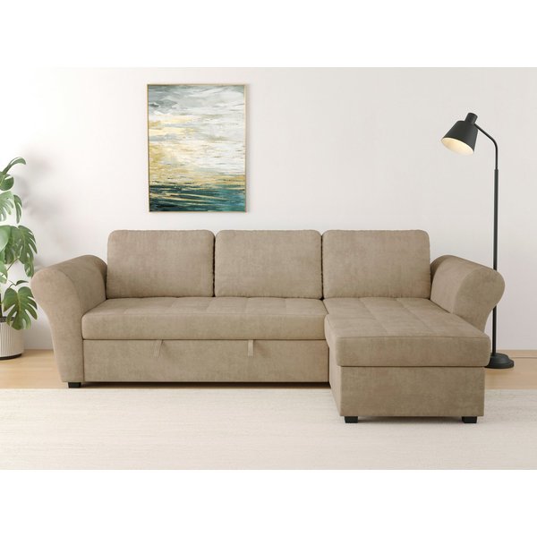 OTTO home Ecksofa Lasse L-Form, B: 259 cm, mit Schlaffunktion & Bettkasten