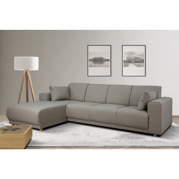 OTTO home Ecksofa LEMPS wahlweise Recamiere links oder rechts L-Form, incl. Zierkissen, Stellmaße 297x162 cm