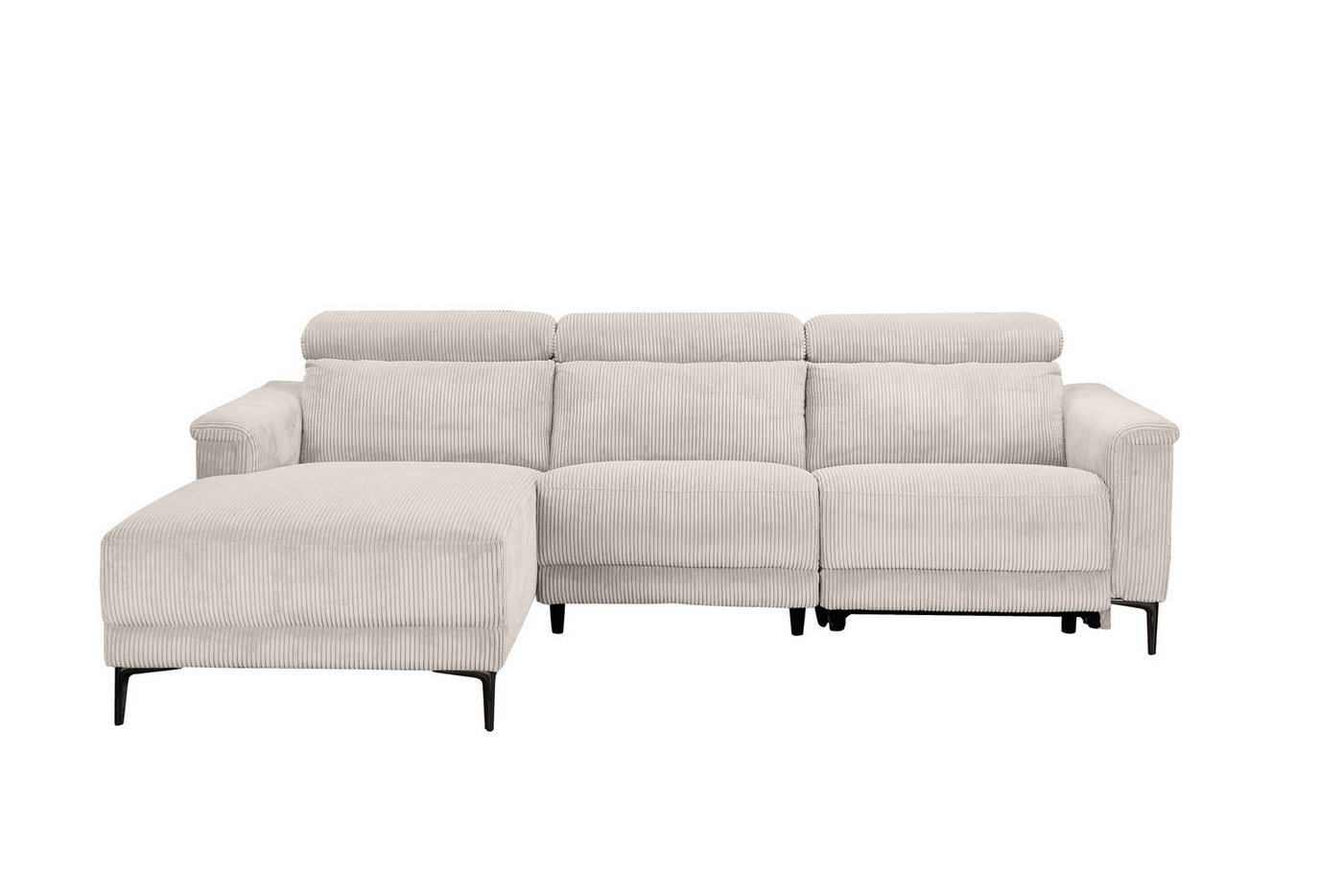 OTTO home Ecksofa LUND Cord, L-Form, 261 cm, man. o. elektr. Relaxfunktion (mit USB-A), mit USB A-Anschluss bei elektrischer Variante und Kopfteilverstellung – Bild 5 von 5