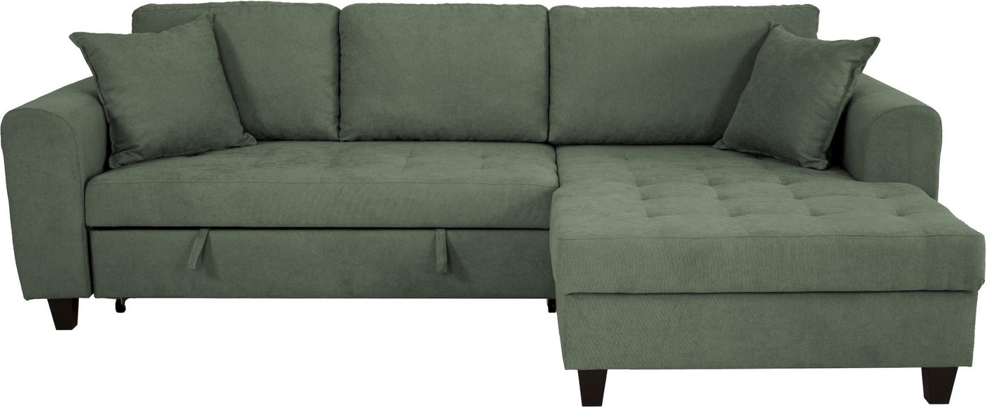 OTTO home Ecksofa Moritz L-Form, B: 265 cm, mit Schlaffunktion, Bettkasten & Zierkissen – Bild 2 von 5