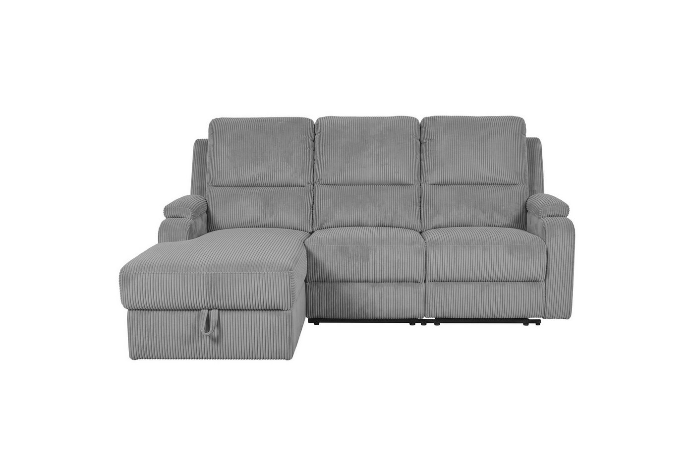 OTTO home Ecksofa NAPORI Cord, L-Form, 210cm, man./elektr. Relaxfunktion, USB-A bei elektr. Variante, Staukasten, Seitentaschen u. Federkern – Bild 2 von 5