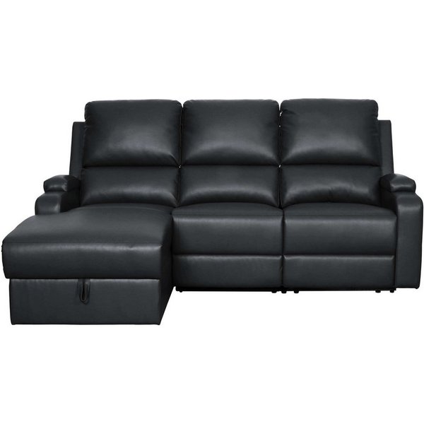 OTTO home Ecksofa NAPORI Kunstleder, L-Form, 210cm, man./elektr. Relaxfunktion, USB-A bei elektr. Variante, Staukasten, Seitentaschen u. Federkern