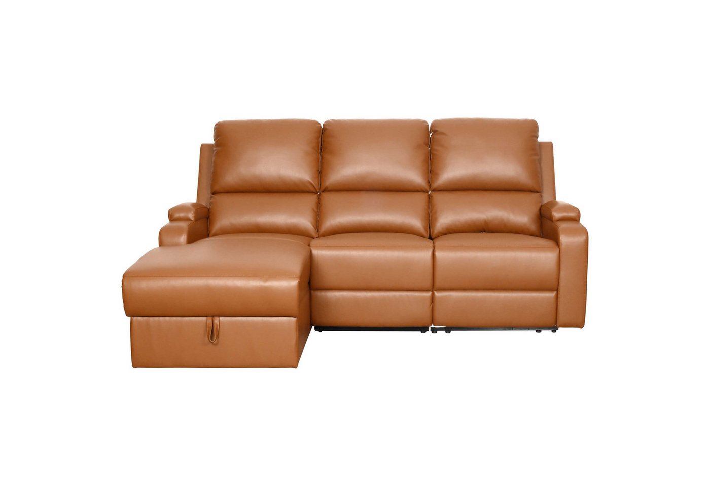 OTTO home Ecksofa NAPORI Kunstleder, L-Form, 210cm, man./elektr. Relaxfunktion, USB-A bei elektr. Variante, Staukasten, Seitentaschen u. Federkern – Bild 2 von 5