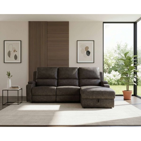 OTTO home Ecksofa NAPORI Microfaser, L-Form, 210cm, man./elektr. Relaxfunktion, USB-A bei elektr. Variante, Staukasten, Seitentaschen u. Federkern
