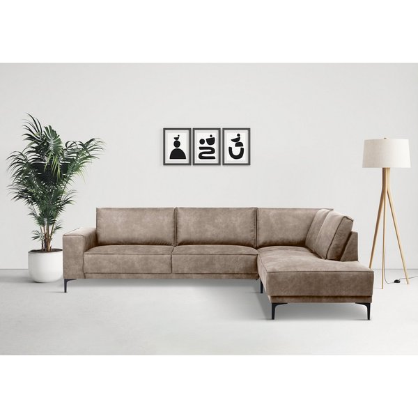 OTTO home Ecksofa OLAND Luxus-Microfaser L-Form, B: 289 cm, Skandi-Design
