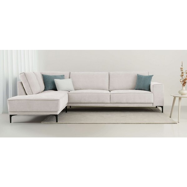 OTTO home Ecksofa OLAND Struktur fein L-Form, B: 289 cm, Skandi-Design