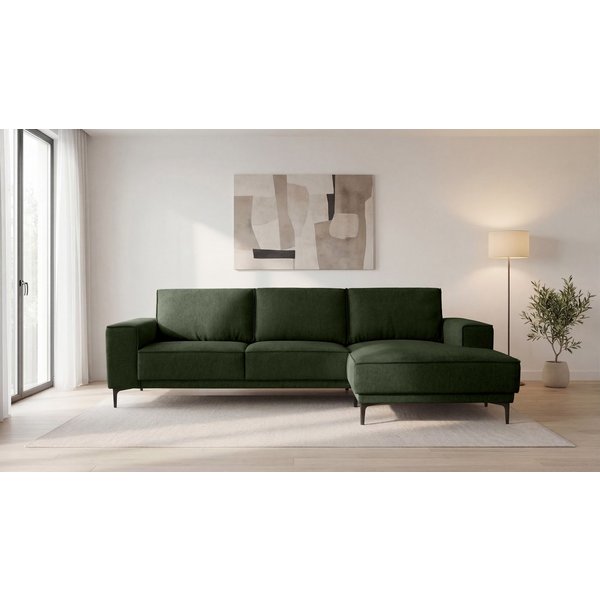 OTTO home Ecksofa OLAND Struktur L-Form, B: 280 cm, Skandi-Design