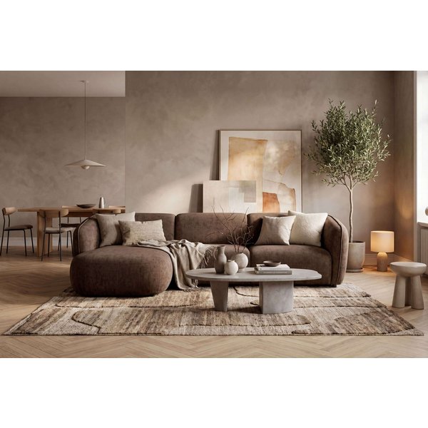 OTTO home Ecksofa OSTRUP Rundsofa, L-Form, Naturtöne, Boucle oder Chenille, Breite 280 cm, organische Form mit sanften Rundungen