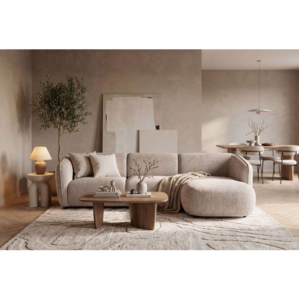OTTO home Ecksofa OSTRUP Rundsofa, L-Form, Naturtöne, Boucle oder Chenille, Breite 280 cm, organische Form mit sanften Rundungen