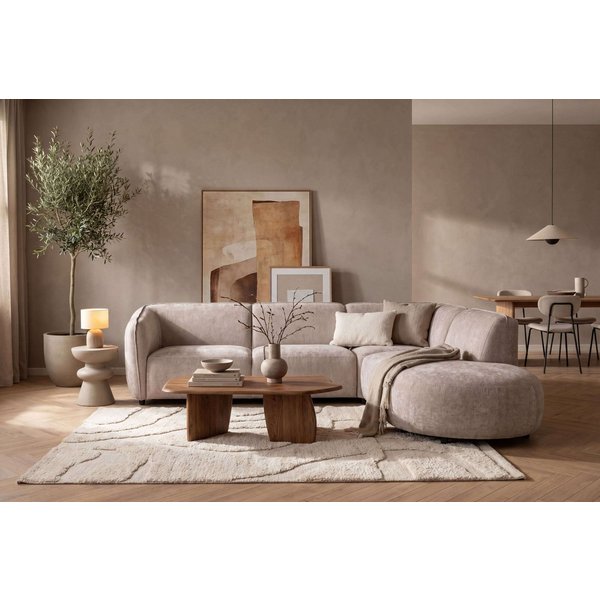 OTTO home Ecksofa OSTRUP Rundsofa, L-Form, Naturtöne, Boucle oder Chenille, Breite 273 cm, organische Form mit sanften Rundungen