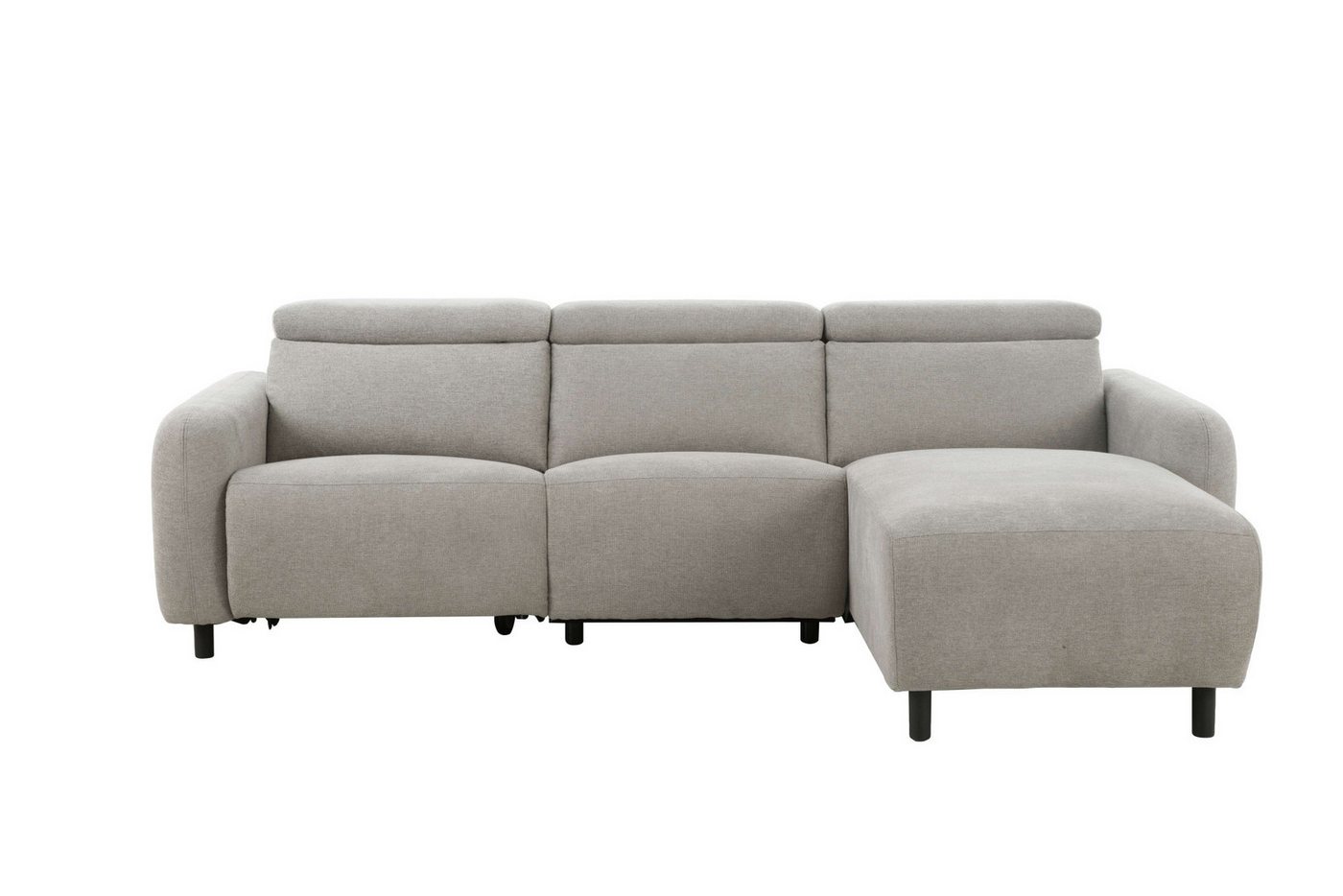 OTTO home Ecksofa SKAANE Struktur, L-Form, 274 cm, manuelle/elektrische Relaxfunktion, rundes Design, Kopfteilverstellung, Federkernpolsterung – Bild 3 von 5