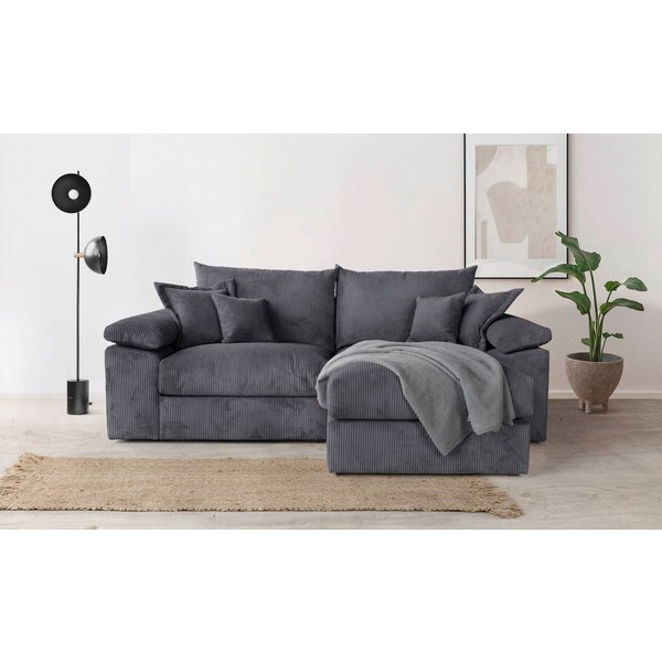 OTTO home Ecksofa Soft&Cosy XL L-Form, B: 246 cm - OTTO. Verlässliche Qualität., Mega-Sofa, Cord oder Chenille-Struktur, mit Federkern & 4 Zierkissen