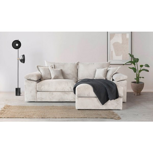 OTTO home Ecksofa Soft&Cosy XL L-Form, B: 246 cm - OTTO. Verlässliche Qualität., Mega-Sofa, Cord oder Chenille-Struktur, mit Federkern & 4 Zierkissen