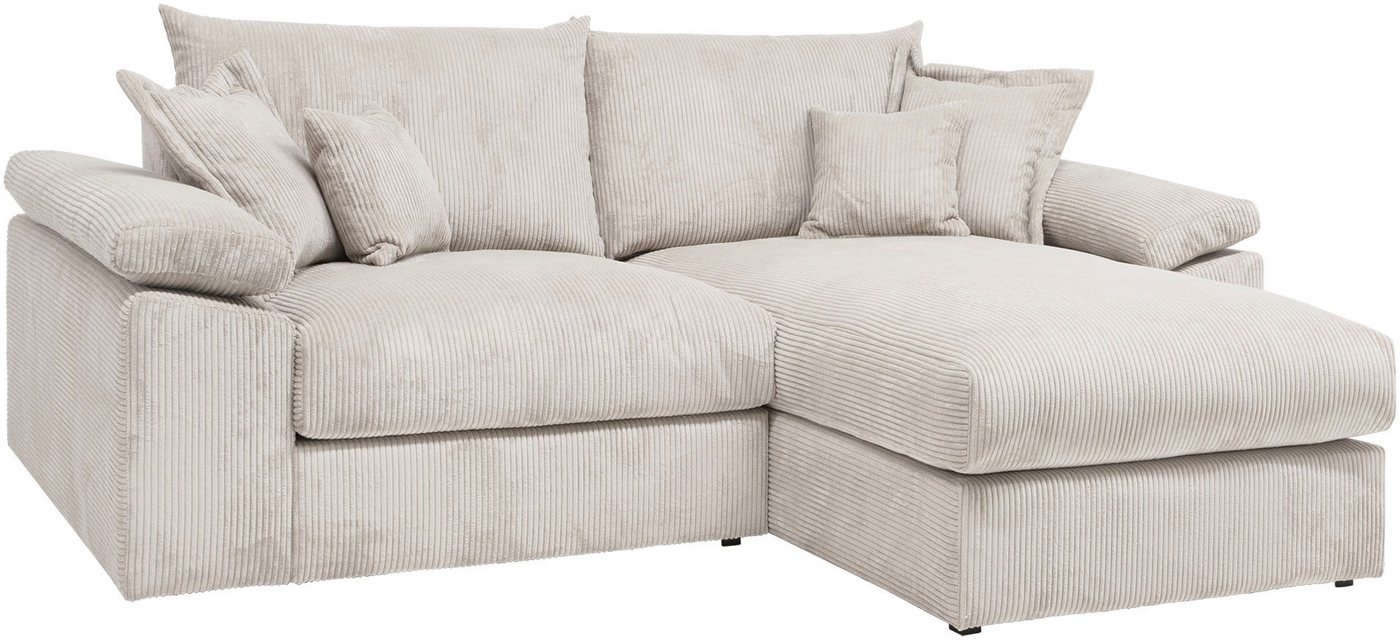 OTTO home Ecksofa Soft&Cosy XL L-Form, B: 246 cm - OTTO. Verlässliche Qualität., Mega-Sofa, Cord oder Chenille-Struktur, mit Federkern & 4 Zierkissen – Bild 3 von 5
