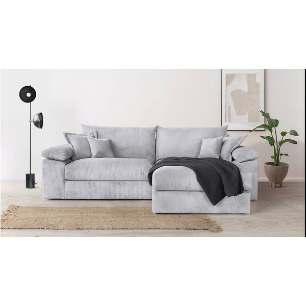 OTTO home Ecksofa Soft&Cosy XXL L-Form, B: 303 cm - OTTO. Verlässliche Qualität., Mega-Sofa, Cord oder Chenille-Struktur, mit Federkern & 4 Zierkissen