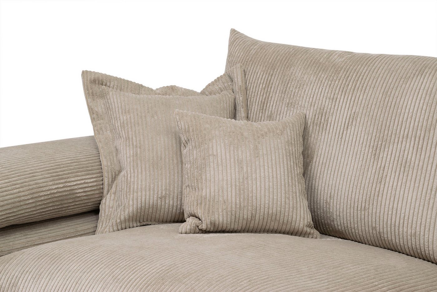 OTTO home Ecksofa Soft&Cosy XXL L-Form, B: 303 cm - OTTO. Verlässliche Qualität., Mega-Sofa, Cord oder Chenille-Struktur, mit Federkern & 4 Zierkissen – Bild 4 von 5