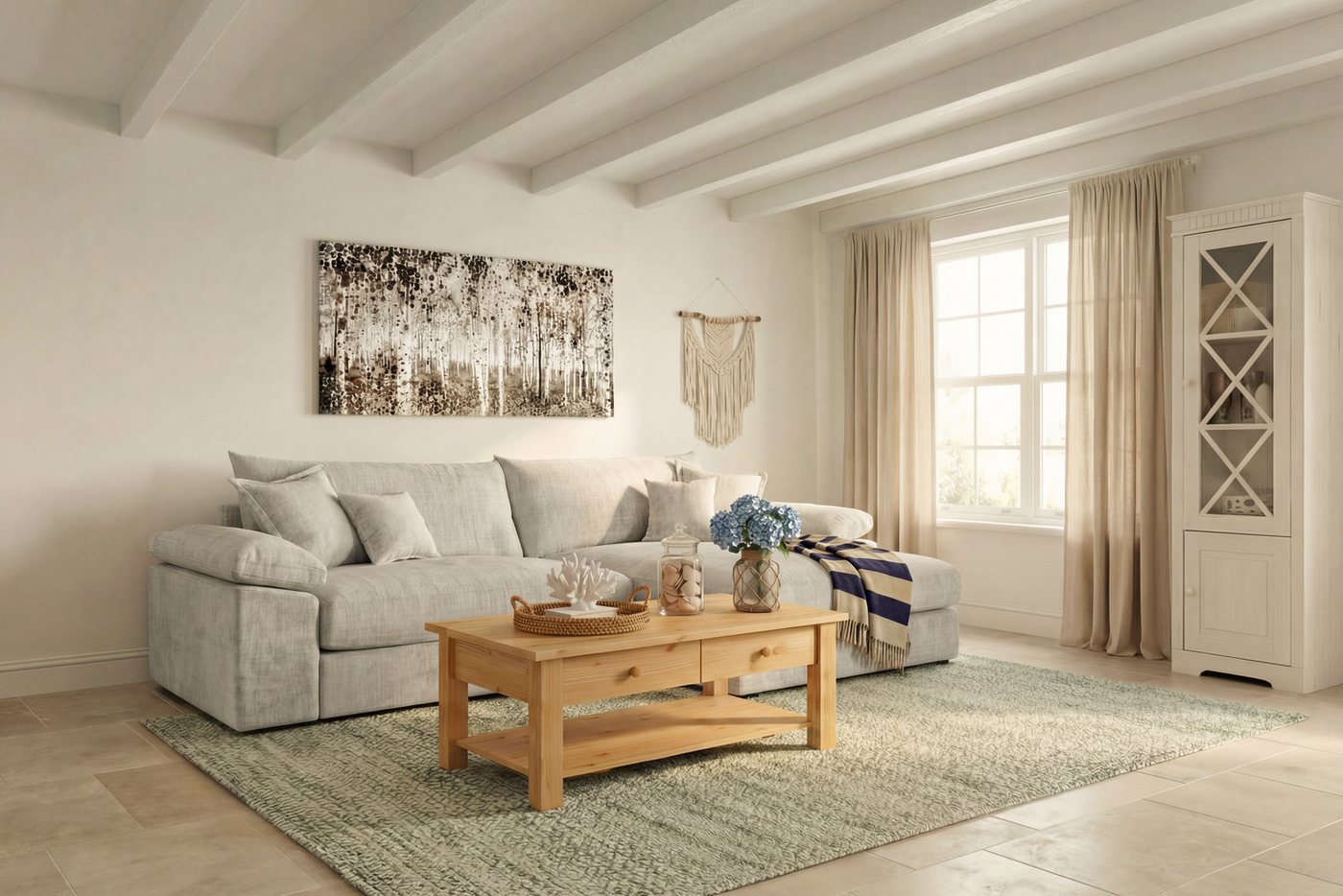 OTTO home Ecksofa Soft&Cosy XXL L-Form, B: 303 cm - OTTO. Verlässliche Qualität., Mega-Sofa, Cord oder Chenille-Struktur, mit Federkern & 4 Zierkissen – Bild 4 von 5