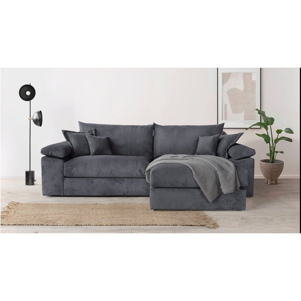 OTTO home Ecksofa Soft&Cosy XXL L-Form, B: 303 cm - OTTO. Verlässliche Qualität., Mega-Sofa, Cord oder Chenille-Struktur, mit Federkern & 4 Zierkissen