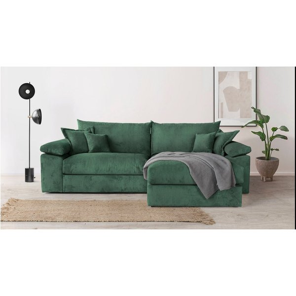OTTO home Ecksofa Soft&Cosy XXL L-Form, B: 303 cm - OTTO. Verlässliche Qualität., Mega-Sofa, Cord oder Chenille-Struktur, mit Federkern & 4 Zierkissen