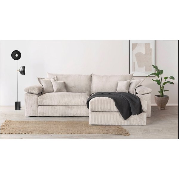 OTTO home Ecksofa Soft&Cosy XXL L-Form, B: 303 cm - OTTO. Verlässliche Qualität., Mega-Sofa, Cord oder Chenille-Struktur, mit Federkern & 4 Zierkissen