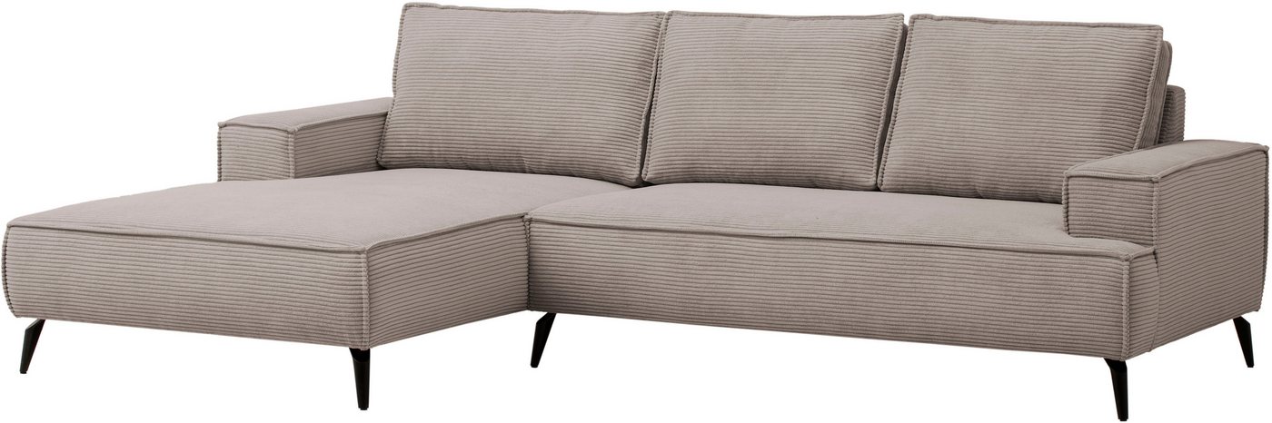 OTTO home Ecksofa TVINNU Cord, L-Form, Breite 275 cm, wahlweise Recamiere rechts/links, schwarze Füße, bequemer Sitzkomfort – Bild 5 von 5