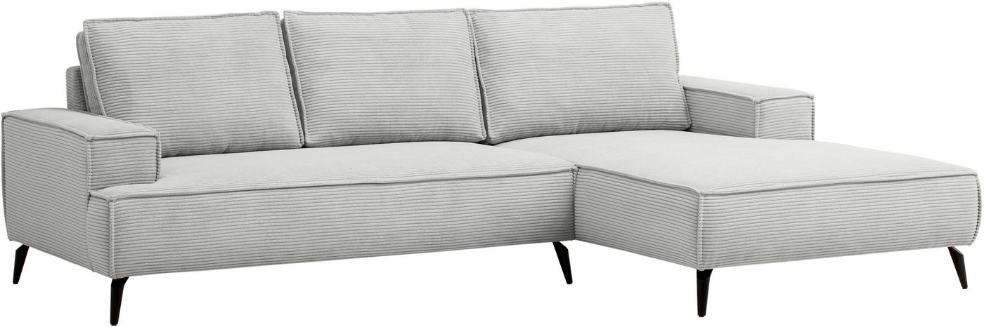OTTO home Ecksofa TVINNU Cord, L-Form, Breite 275 cm, wahlweise Recamiere rechts/links, schwarze Füße, bequemer Sitzkomfort – Bild 5 von 5