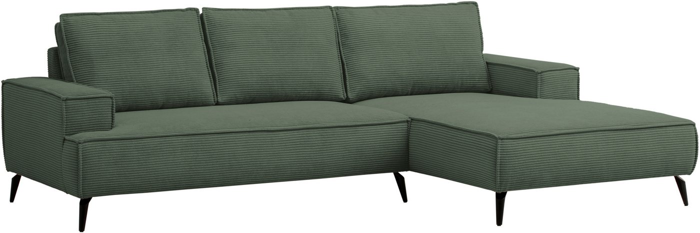 OTTO home Ecksofa TVINNU Cord, L-Form, Breite 275 cm, wahlweise Recamiere rechts/links, schwarze Füße, bequemer Sitzkomfort – Bild 5 von 5