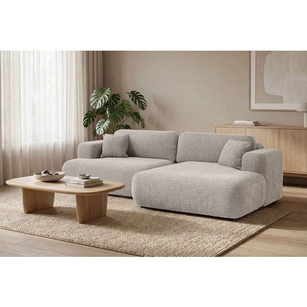 OTTO home Ecksofa VEEVIA L-Form, Schlafsofa, Verlässliche Qualität, Breite 256cm, mit Bettkasten, belastbar bis 480kg, inklusive Rücken- und Zierkissen