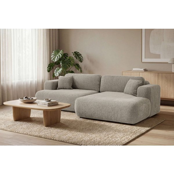 OTTO home Ecksofa VEEVIA L-Form, Schlafsofa, Verlässliche Qualität, Breite 256cm, mit Bettkasten, belastbar bis 480kg, inklusive Rücken- und Zierkissen