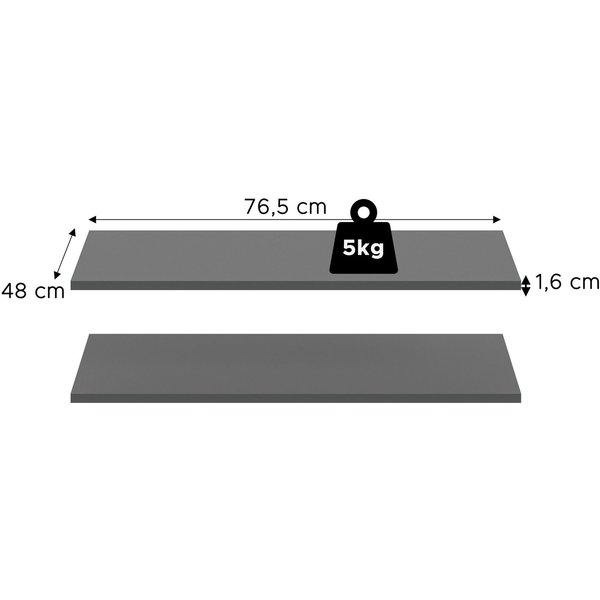 OTTO home Einlegeboden 2er Set, Breite 77 cm (2 St), Skarde, Einlegeboden 2er Set, 77 cm