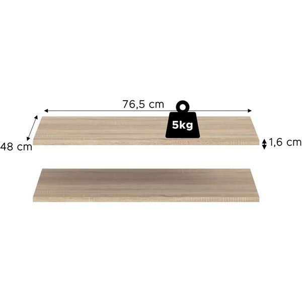 OTTO home Einlegeboden 2er Set, Breite 77 cm (2 St), Skarde, Einlegeboden 2er Set, 77 cm