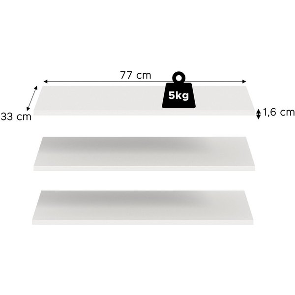 OTTO home Einlegeboden 3er Set, Breite 77cm (3 St), in verschiedenen Farben erhältlich, Fachböden, Böden, E-Böden,Bodenset